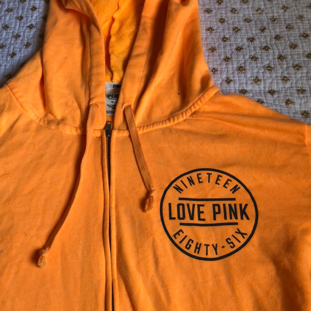 Neon Orange Pink Hoodie